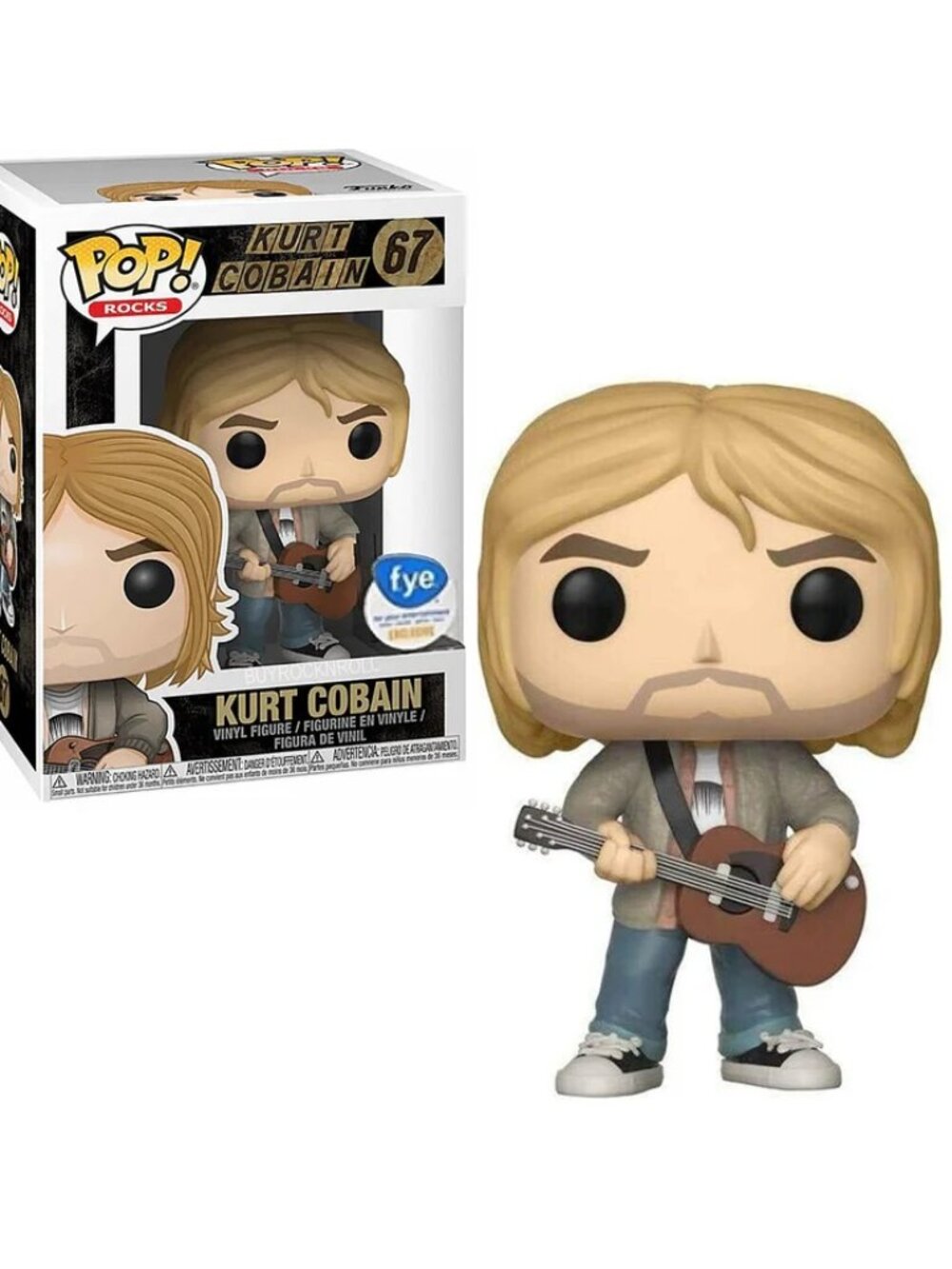 Funko Pop Nirvana Kurt Cobain 67 FYE Exclusive Music Rocks Vinyl Figure NEW